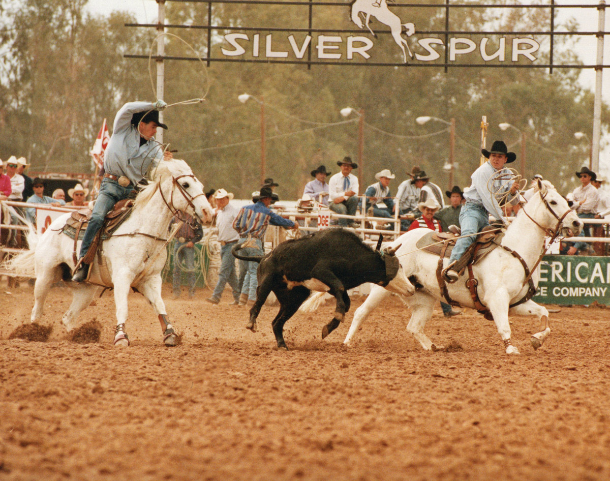 Charles Pogue and Scooter. Hubbell Rodeo Photos