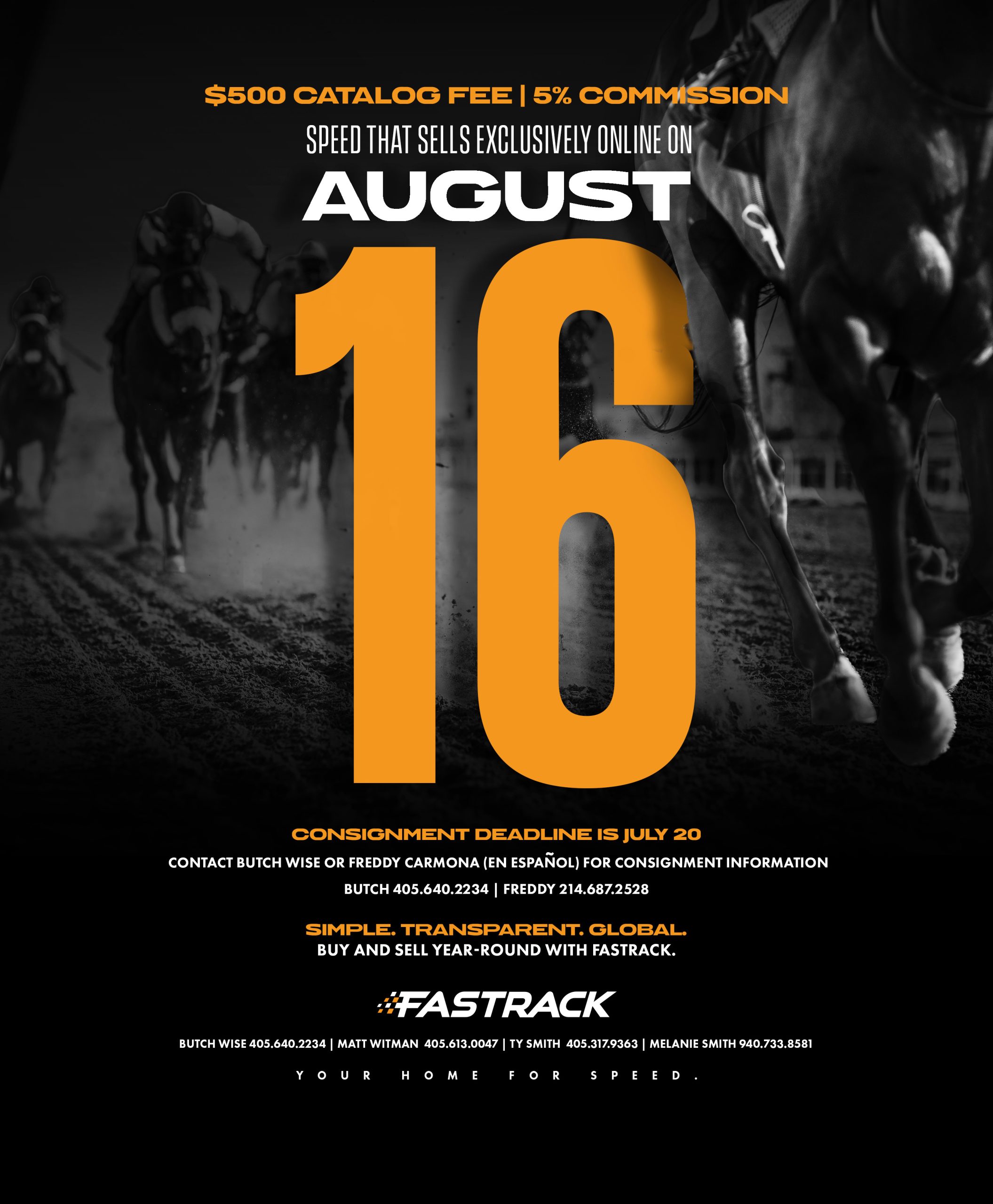 Fastrack da respuesta a la demanda de los dueños y presenta un nuevo formato de consignación para la Venta Mixta de agosto.